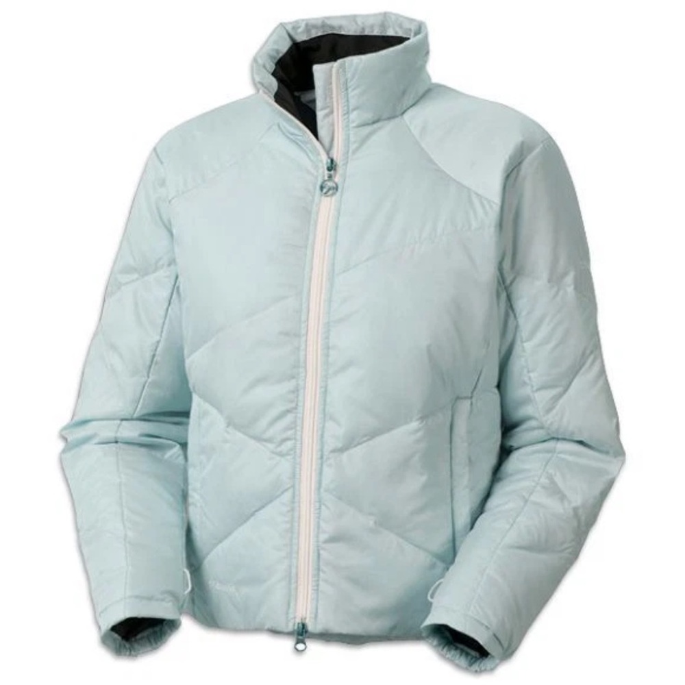 Columbia Woman’s Titanium 550 Down Puffer Winter Coat Size Large Ice Blue